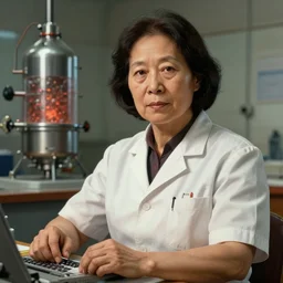 epic portrait of slightly professor muscular woman visionary chienshiung wu wearing uniform, physics equipment, reactor, detailed, artstation, concept art, donato giancola, joseph christian leyendecker, wlop, boris vallejo, stron eyes, highest resolution, extremely detailed beautiful, establishing shot, artistic, hyperrealistic, enhanced hands, octane render
