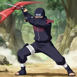 ninja throwing kunai