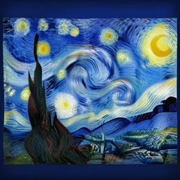 van gogh starry night rotated 1 8 0 ⁰ degrees