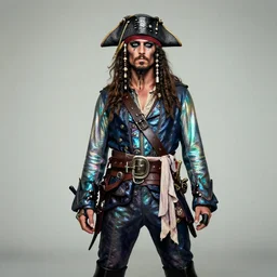 iridescent bodypaint on a swashbuckling space pirate, photo by diane arbus