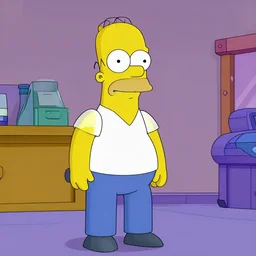 Fry from Futurama in an episode of The Simpsons