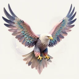 beautiful eagle android:: by Martine Johanna and Simon Stålenhag and Chie Yoshii :: dynamic, particulate, pastel colors, intricate, elegant, highly detailed, centered, artstation, smooth, sharp focus, octane render, 3d