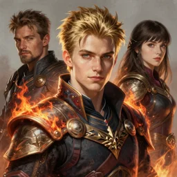 handsome young man with blonde hair, shaved face, wizard, fire emblem, art by artgerm and greg rutkowski and magali villeneuve, portrait, d & d, fantasy, highly detailed, digital painting, trending on artstation, concept art, sharp focus, illustration