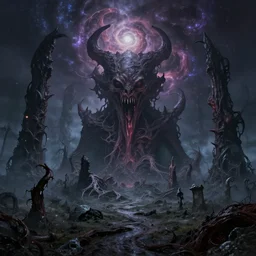 evil landscape of cosmic horrors