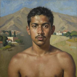 a painting by Manuel Ocampo