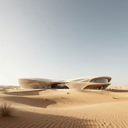 architectural rendering by biophilia building in the desert