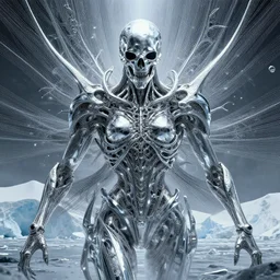 epic symmetrical perfect masterpiece of chromium revelations in Antarctica begetting death, cinematic, establishing shot, extremely high detail, photorealistic, cinematic lighting, intricate line drawings, 8k resolution