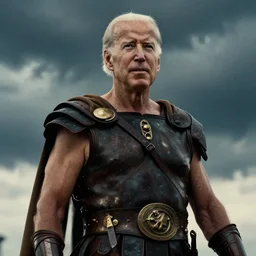 film still of joe biden as leonidas in 3 0 0 movie, 8 k, epic moody sky, dramatic lighting