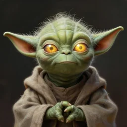 portrait of yoda, glowing eyes!! intricate, elegant, highly detailed, digital painting, artstation, concept art, smooth, sharp focus, illustration, art by artgerm and greg rutkowski and alphonse mucha
