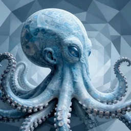 face of cthlulu cthulu cthulu pale blue colors, background profile photo of octopus and tentacles 4 : 3 aspect ratio, tentacle monster by mc escher!!! tessellation!!!, beksinski!!, artstation