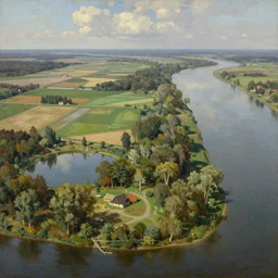 river delta, floodplains, still pond, extremely detailed oil painting, sargent and leyendecker, savrasov levitan polenov, bruce pennington, tim hildebrandt, digital art, landscape painting, trending on artstation, masterpiece