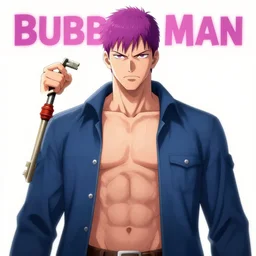 key art from an ultra violent anime called bubble gum man.