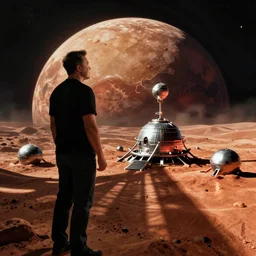 Elon Musk estabilishing a colony on Mars