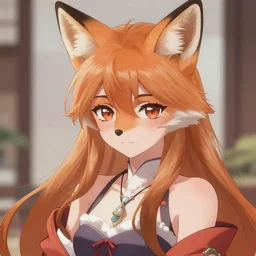 a girl with fox features, trending on pixiv, by kawacy