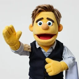 a brad pitt ventriloquist puppet
