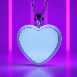 y 2 k realistic render of a glowing white heart locket in a glowing purple room, hyper realistic, hd glossy 8 k realistic shiny sparkling