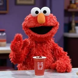 elmo from a 1 9 9 0 s'sitcom