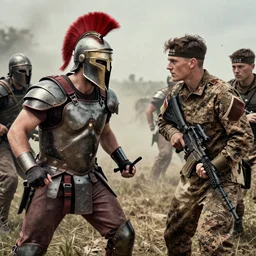 a war between spartans and us marines