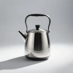 shark kettle, product design, modern, minimalist, studio photography, studio lighting, white background, clean, shiny