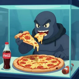 cthulhu eats pizza and drinks coke aquarium call of cthulhu video game graphics comedy