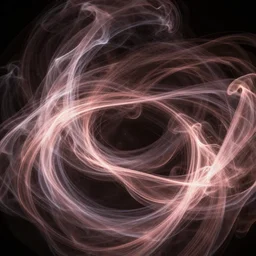 swirling light streaks and ornate flowing smoke streams and smooth particle effects, fume fx, redshift