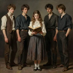 a full body portrait of a girl reading a book, high detail, by gaston bussiere, bayard wu, greg rutkowski, odd nerdrum, maxim verehin, realism, dan dos santos, masterpiece, sharp focus, cinematic lightning