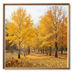 a bordered artwork depicting the very essence of a season