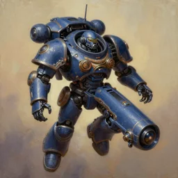 painting of a adeptus mechanicus cruiser traveling in space, adeptus mechanicus, cybernetic enhancements attached to his body, zdzislaw beksinski, lewis jones, dariusz zawadzki, wayne barlow, warhammer 4 0 k, cold hue's, warm tone gradient background, concept art, digital painting