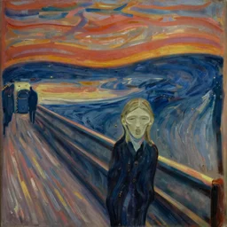 calm winter night, painted by edvard munch