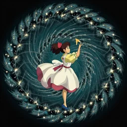 fractal - sample in screen - time, in screen - depth, constraints shaping imaginary afford - dancing, in the medium marketing, creating fore content shaped by audience share, how we have come to value our values, in the style of hayao miyazaki