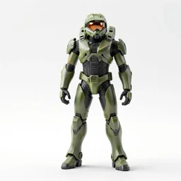 halo 3 d model, white background, product photography