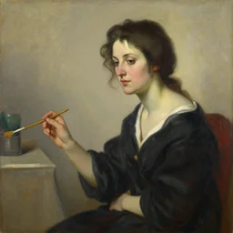 woman, painting by udo lindenberg