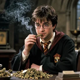 cinematic scene of harry potter smoking weed movie 4 k 8 k
