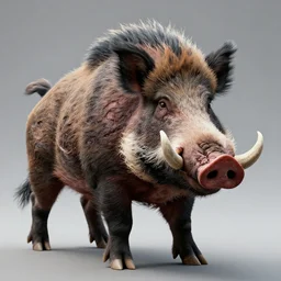 a terrifying hypermuscular boar, veiny, 1 0 0 mm, 4 k, high resolution, clear details