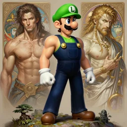 gigachad luigi onepunch man bodybuilder in final fight mountain by ilya kuvshinov, ernest khalimov body by krista sudmalis, fantasy character portrait, ultra realistic, concept art, intricate details, elegent, digital painting, smooth, sharp focus, illustration, art by artgerm and greg rutkowski and alphonse mucha, artstation