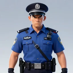 police officer, angry, symmetrical, highly detailed, digital art, sharp focus, trending on art station