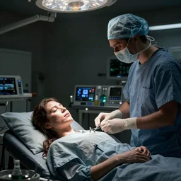 nightmares scene of a patient waking up during a operation horror