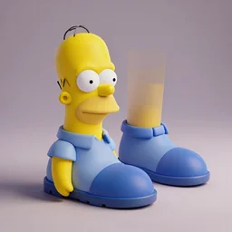 shoes based on in homer simpsons shape, digital art, artgem, octane render, artstation, hasselblad photo, 4 k resolution, fashion design, biologigal, product photo