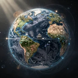 earth gaia, intricate solarpunk illustration by tim doyle