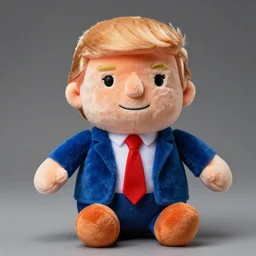 donald trump, an plush of donald trump, plush, detailed product photo, detailed and well - designed