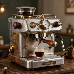 steam punk espresso machine