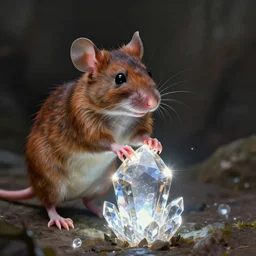 Redwall mouse warrior reaches for crystal
