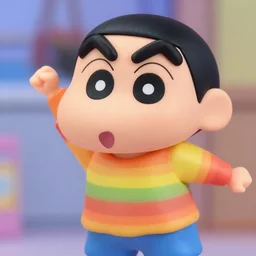 complete figure of rainbow chan wearing comfy blouse, tsurime eyes, tareme eyes, eyes by kon satoshi, dynamic pose, amiami, aniplex, kotobukiya, good smile company, beautiful composition, 4 5 mm lens, focal length 4, telephoto lens, hdr, iso 1 0 0, single point focus, vcr camera
