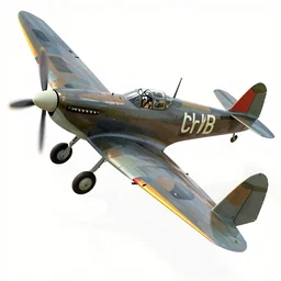 spitfire mk vb, high detail, art,