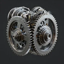 a computer generated image of a mechanical device, view of the gears, featured on zbrush central, kinetic art, vray tracing, ray tracing feng zhu