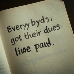 everybody's got their dues in life to pay, oh, oh, oh,, highly detailed, sharp, cinematic, 8 k,