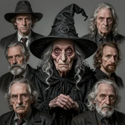 portrait, old wrinkled witch. dark clothes. by wlop, artgerm, andrei riabovitchev, nuri iyem, james gurney, james jean, greg rutkowsk. high detail, great lighting, 8k resolution, masterpiece, concept art, illustration