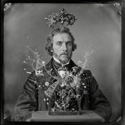 old wetplate daguerreotype portrait of the pleasure bot, explosion of data fragments, fractal, intricate, elegant, highly detailed, parallax, leica, medium format, subsurface scattering, by jheronimus bosch and greg rutkowski and louis jacques mande daguerre,