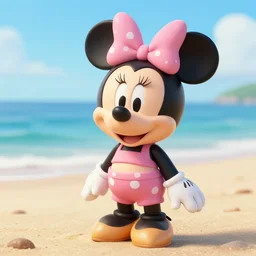 minnie mouse in a bikini at the beach