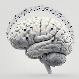 god inside a brain fractal recursive music notes